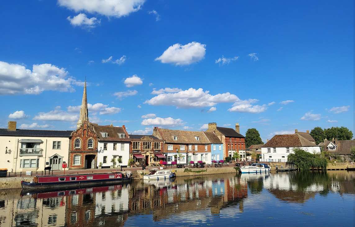 The beautiful little town of St. Ives, Cambridgeshire, where Lori now lives… — with Lori Brown Sagaral and Jennifer Brown